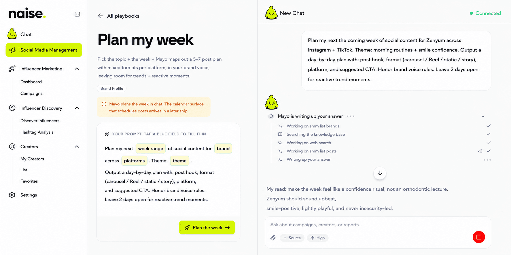 Executing an Automated Social Media Calendar Strategy with Naise AI