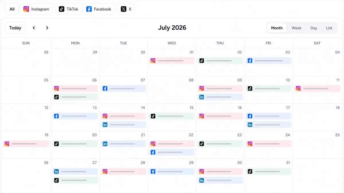 Content Calendar & Post Scheduling